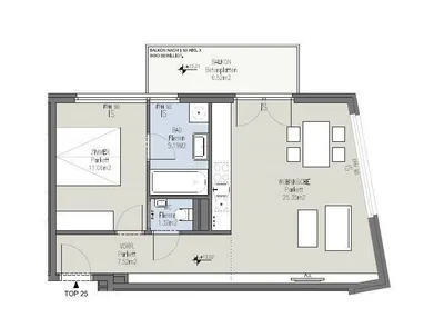 2-Zimmer-Wohnung mieten in Wien – 50,44 m², € 910 – Bild 7 von 7