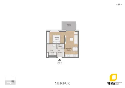 2-Zimmer-Wohnung kaufen in Graz – 41,07 m², € 214.714 – Bild 2 von 5