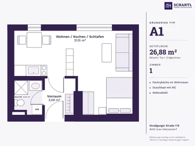 Immobilie kaufen in Graz – 26,5 m², € 123.200 – Bild 7 von 8