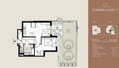 2-Zimmer-Wohnung kaufen in Wien – 55,45 m², € 496.000 – Bild 7 von 8