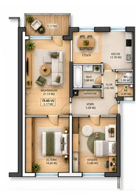 3-Zimmer-Wohnung kaufen in Murtal – 75,65 m², € 107.000 – Bild 23 von 23