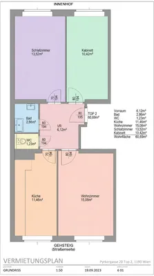 3-Zimmer-Wohnung kaufen in Wien – 60,89 m², € 280.000 – Bild 17 von 17