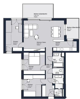 4-Zimmer-Wohnung kaufen in Mödling – 98,54 m², € 589.500 – Bild 13 von 15