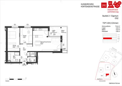 3-Zimmer-Wohnung kaufen in Wels-Land – 79,44 m², € 359.000 – Bild 5 von 6