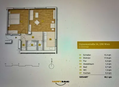 2-Zimmer-Wohnung kaufen in Wien – 50 m², € 315.000 – Bild 24 von 24