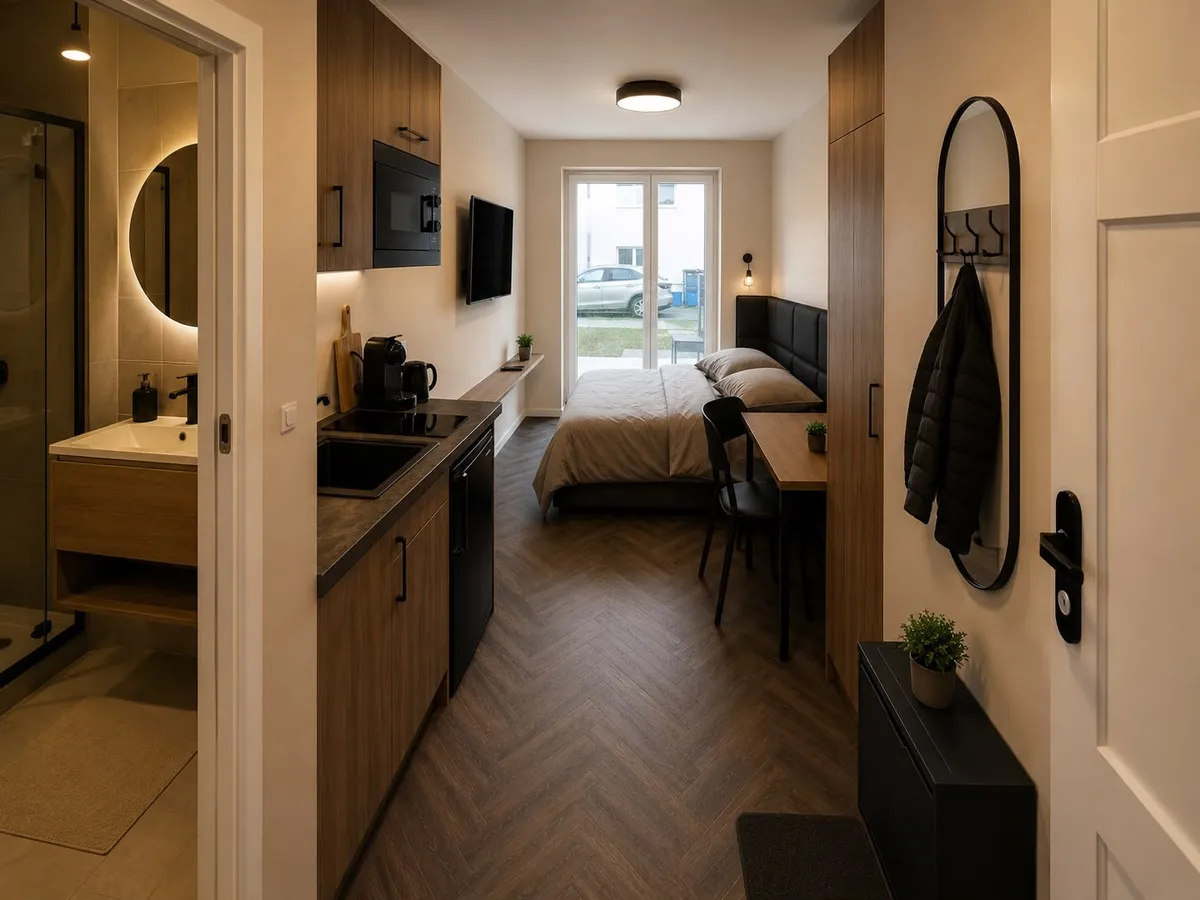 Apartment - keine Kaution mit All-inclusive Service und Tiefgaragenparkplatz - Ansicht 2