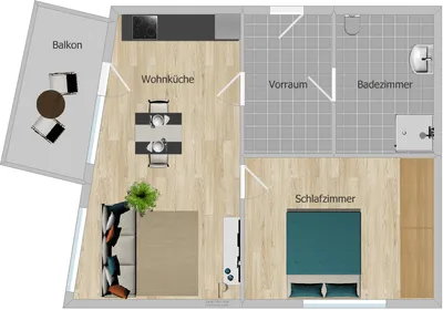 1-Zimmer-Wohnung mieten in Graz – 44,6 m², € 630 – Bild 10 von 11
