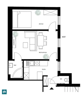 2-Zimmer-Wohnung mieten in Wien – 50 m², € 1.250 – Bild 5 von 5