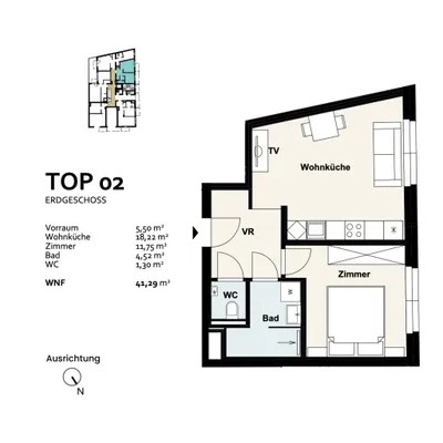 2-Zimmer-Wohnung kaufen in Wien – 41,29 m², € 219.248 – Bild 8 von 8