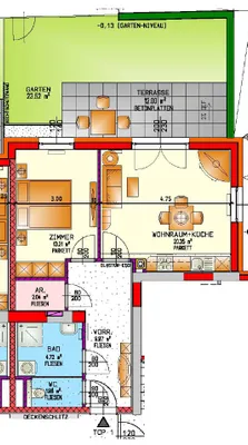 2-Zimmer-Wohnung mieten in Wiener Neustadt Land – 52,27 m², € 617 – Bild 3 von 3