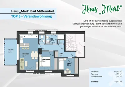 3-Zimmer-Wohnung kaufen in Liezen – 64,43 m², € 460.000 – Bild 3 von 3