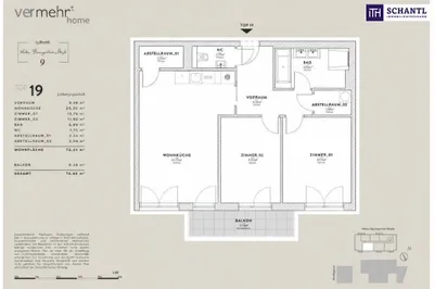 3-Zimmer-Wohnung mieten in Wien – 72,21 m², € 1.390 – Bild 19 von 19