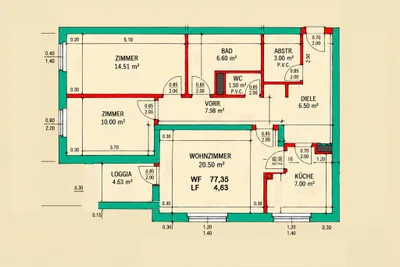 2-Zimmer-Wohnung mieten in Oberpullendorf – 82 m², € 501 – Bild 24 von 24
