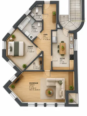 2-Zimmer-Wohnung kaufen in Villach Land – 64,84 m², € 321.000 – Bild 5 von 7