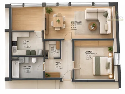 2-Zimmer-Wohnung kaufen in Villach Land – 64,84 m², € 321.000 – Bild 3 von 7