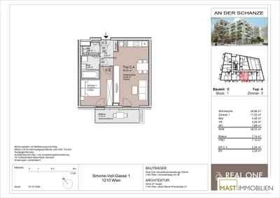 2-Zimmer-Wohnung mieten in Wien – 46,53 m², € 930 – Bild 11 von 11