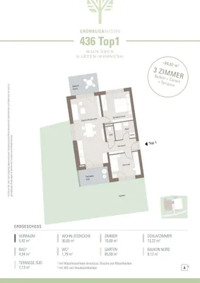 3-Zimmer-Wohnung kaufen in Graz – 66,62 m², € 303.121 – Bild 10 von 10