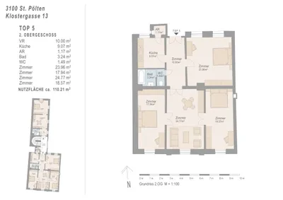 4-Zimmer-Wohnung kaufen in Sankt Pölten – 110,21 m², € 320.000 – Bild 5 von 5