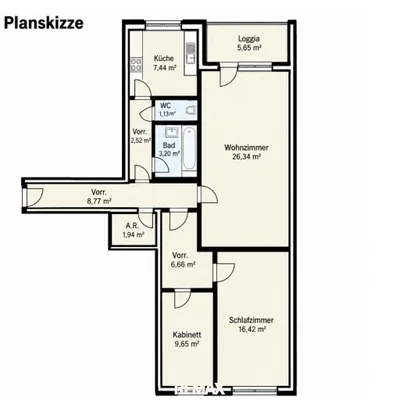 3-Zimmer-Wohnung kaufen in Wien – 86 m², € 279.000 – Bild 13 von 13