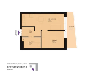 2-Zimmer-Wohnung mieten in Graz – 34,94 m², € 560 – Bild 4 von 4