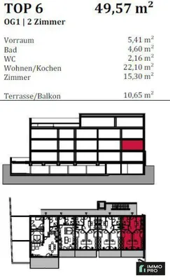2-Zimmer-Wohnung mieten in Graz – 49,57 m², € 715 – Bild 12 von 13
