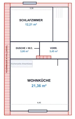 2-Zimmer-Wohnung mieten in Wien – 40,02 m², € 799 – Bild 6 von 6