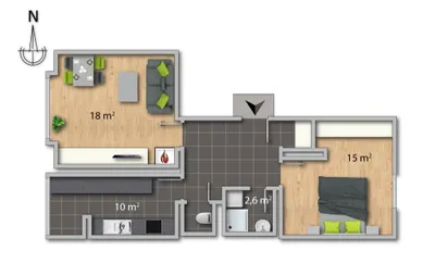 2-Zimmer-Wohnung kaufen in Innsbruck – 56,29 m², € 249.000 – Bild 5 von 5