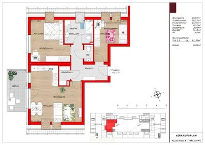 3-Zimmer-Immobilie mieten in Bruck an der Leitha – 81,7 m², € 1.295 – Bild 11 von 11