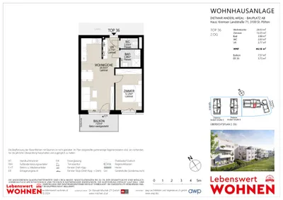 2-Zimmer-Wohnung mieten in Sankt Pölten – 46,56 m², € 602 – Bild 10 von 14