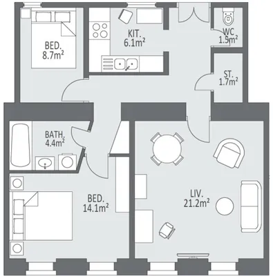 2-Zimmer-Wohnung kaufen in Wien – 75 m², € 590.000 – Bild 10 von 11