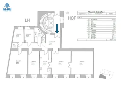 6-Zimmer-Wohnung mieten in Wien – 162,11 m², € 3.450 – Bild 27 von 27