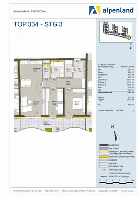 3-Zimmer-Wohnung kaufen in Sankt Pölten – 77,4 m², € 367.846 – Bild 7 von 7
