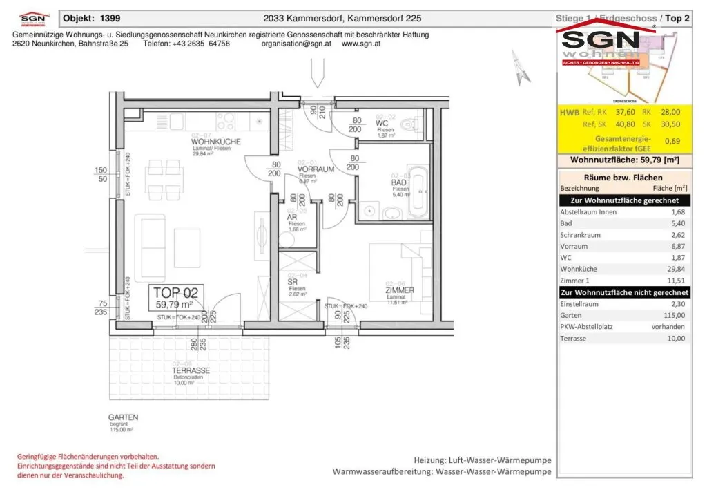 Junges Wohnen mit Garten in Kammersdorf Top 2 - Ansicht 2
