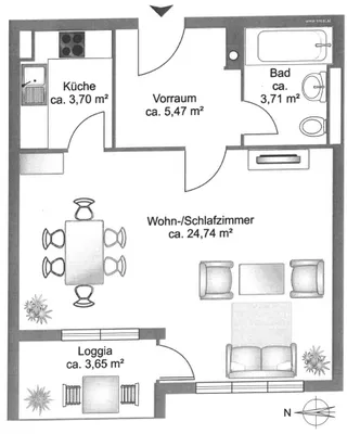 1-Zimmer-Wohnung mieten in Salzburg Stadt – 37,62 m², € 895 – Bild 15 von 15