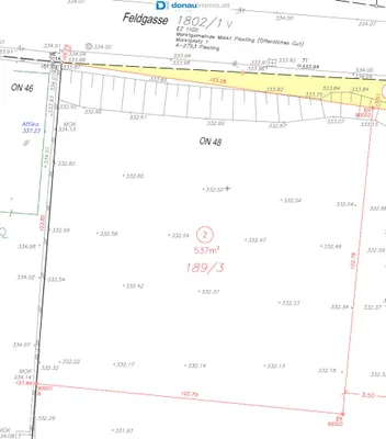 Grundstück mieten in Wiener Neustadt Land – 537 m², € 319 – Bild 2 von 3