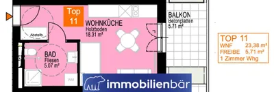 1-Zimmer-Wohnung kaufen in Linz – 23,38 m², € 199.000 – Bild 7 von 7