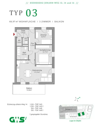 3-Zimmer-Wohnung kaufen in Leibnitz – 69,97 m², € 271.308 – Bild 13 von 13
