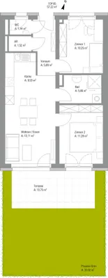 3-Zimmer-Wohnung mieten in Graz-Umgebung – 57,05 m², € 792 – Bild 7 von 7