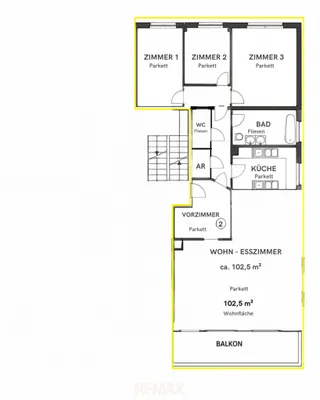 4-Zimmer-Wohnung mieten in Wien – 102,5 m², € 2.195 – Bild 25 von 25