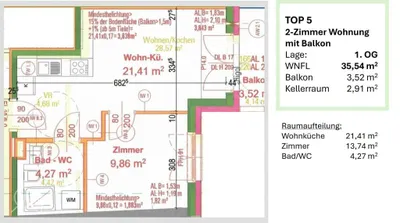 2-Zimmer-Wohnung kaufen in Wien – 44,22 m², € 218.000 – Bild 28 von 37