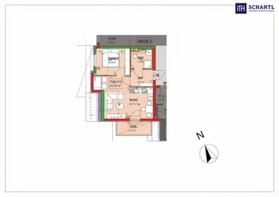 2-Zimmer-Wohnung mieten in Wien – 43,55 m², € 860 – Bild 10 von 10