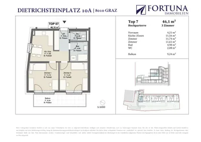 3-Zimmer-Wohnung kaufen in Graz – 45,8 m², € 282.000 – Bild 11 von 11