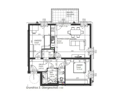 3-Zimmer-Wohnung mieten in Freistadt – 75,47 m², € 808 – Bild 1 von 13
