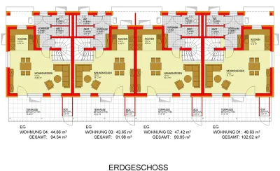 4-Zimmer-Haus mieten in Braunau am Inn – 94,53 m², € 1.093 – Bild 3 von 5