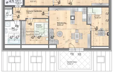 3-Zimmer-Wohnung kaufen in Wien – 75,69 m², € 479.000 – Bild 2 von 11