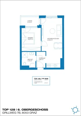 2-Zimmer-Wohnung mieten in Graz – 45,62 m², € 640 – Bild 9 von 9