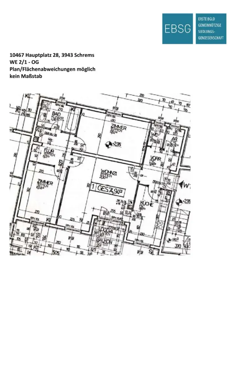 Wohnung – Schrems, Katastralgemeinde Schrems - Ansicht 2