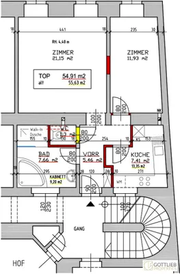 2-Zimmer-Wohnung kaufen in Wien – 54,91 m², € 435.000 – Bild 19 von 19