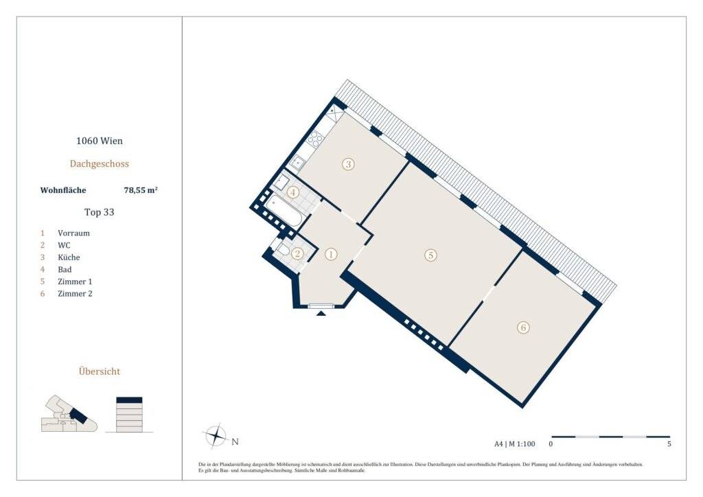 Unbefristet vermietete 2-Zimmer Wohnung, Nähe Westbahnhof - Ansicht 3