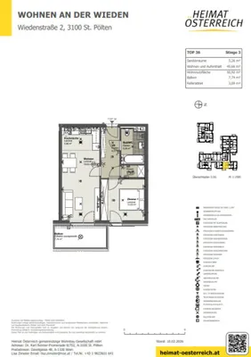 2-Zimmer-Wohnung mieten in Sankt Pölten – 50,92 m², € 644 – Bild 10 von 12